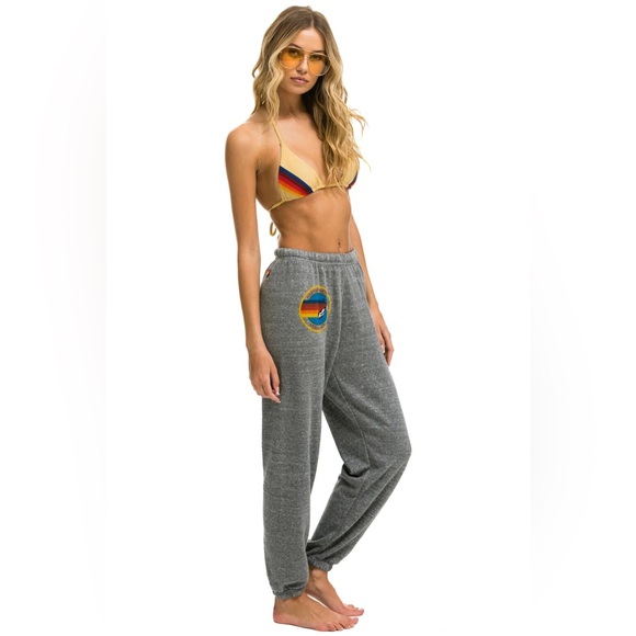 Aviator Nation Women’s Sweatpants In Heather Grey Size S - Picture 1 of 11
